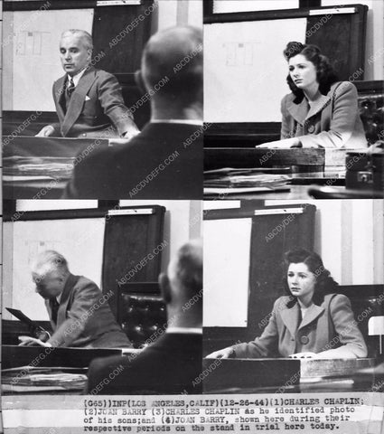 news photo Charlie Chaplin Joan Barry in court and on the stand 1104-26