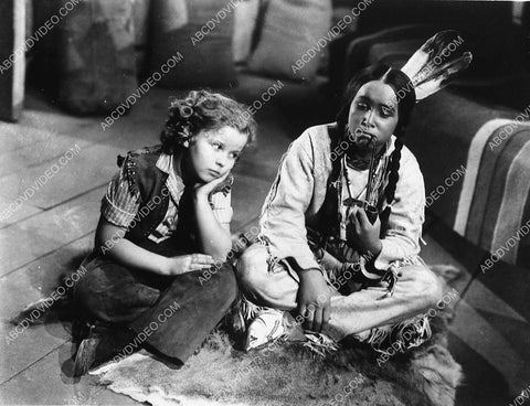 Shirley Temple and Indian girl smoke peace pipe film Susannah of the Mounties 1145-07