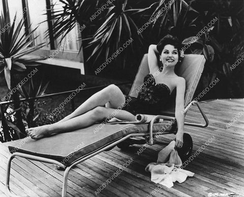 sexy Debra Paget laying out in the sun 1171-15