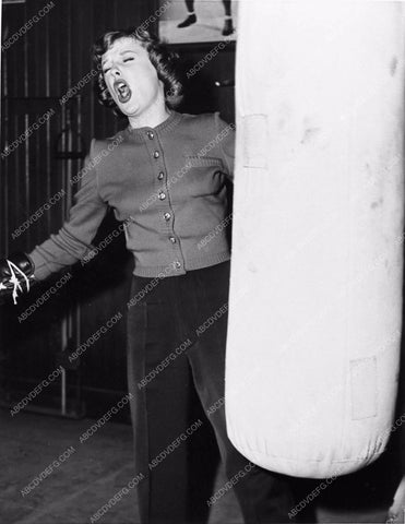 June Allyson candid heavy bag workout Right Cross 1197-35
