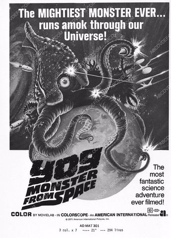 ad slick sci-fi film Yog Monster from Space 1209-13