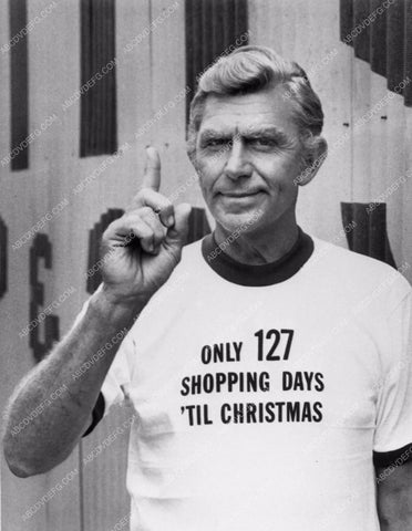 Andy Griffith and 127 shopping days til Christmas left t-shirt 12146-33