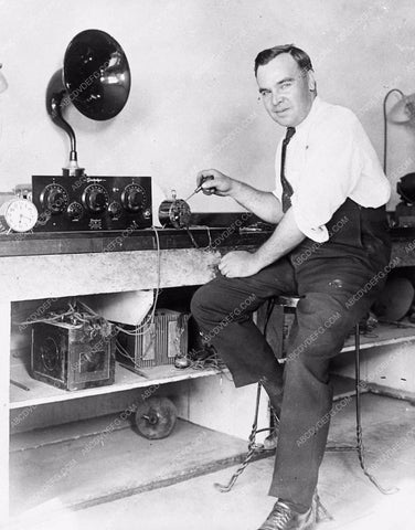 somebody fooling around with old school radio equipment 1292-07
