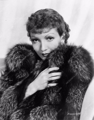 Claudette Colbert beautiful in fur portrait 1292-21