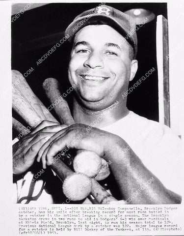sports baseball Brooklyn Dodgers Roy Campanella sets new record 1293-09