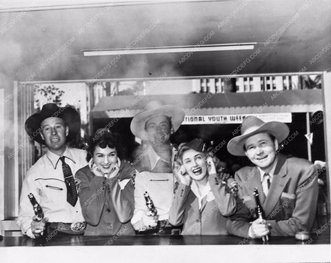 cowboy stars Bill Elliott Russell Hayden Tex Ritter candid fun 1294-07