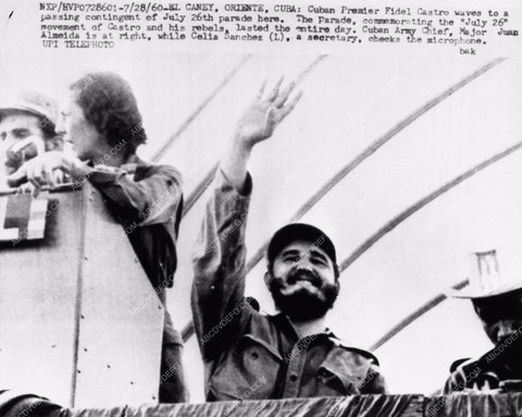 July 26 1960 Fidel Castro waves to crowds newsphoto 1309-20