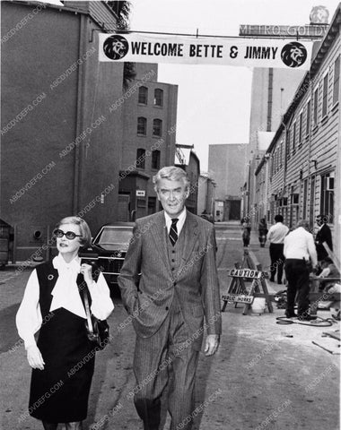 candid Bette Davis & James Jimmy Stewart on MGM Studios backlot 1324-33