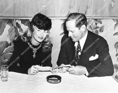 candid Veronica Lake and Sherman Billingsley dining at the Stork Club 1331-09