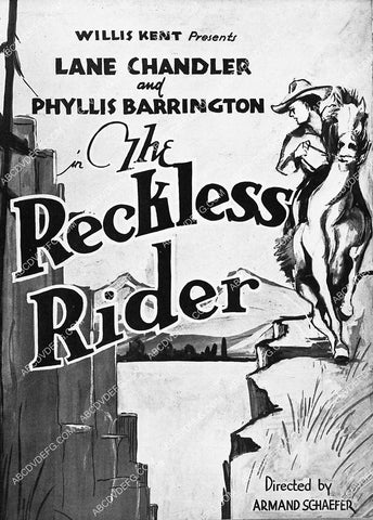 ad slick Lane Chandler film The Reckless Rider 1331-32