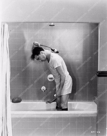 Buster Keaton in garters in the shower film Speak Easily 1333-30