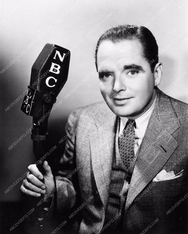 radio star Tommy Riggs portrait with NBC microphone 1365-13