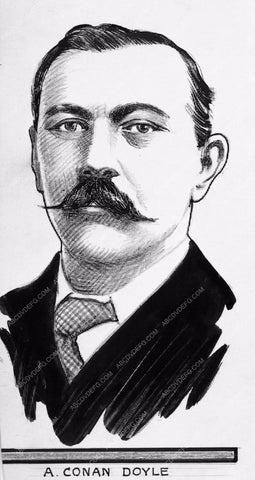 newspaper sketch Sir Arthur Conan Doyle 1376-19