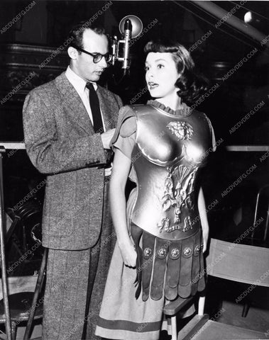 candid Janet Leigh getting suited up director Norman Panama 1425-22