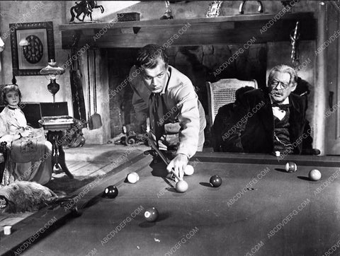 Lillian Gish Joseph Cotton Lionel Barrymore shooting pool Duel in the Sun 1483-10