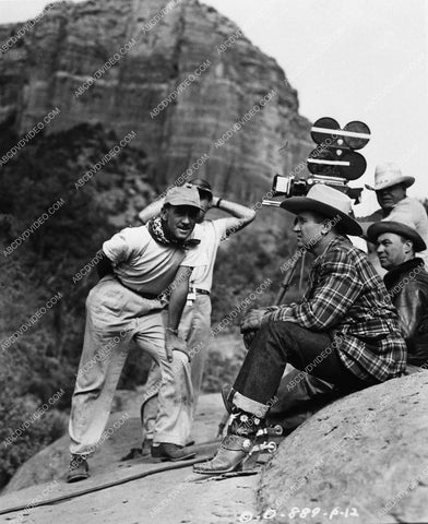 Gene Autry John English and the crew on location w Columbia Studios 1578-10
