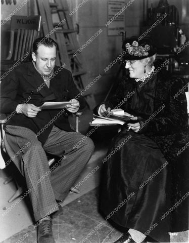 Tod Browning & Lionel Barrymore go over script on set film The Devil Doll 1593-32