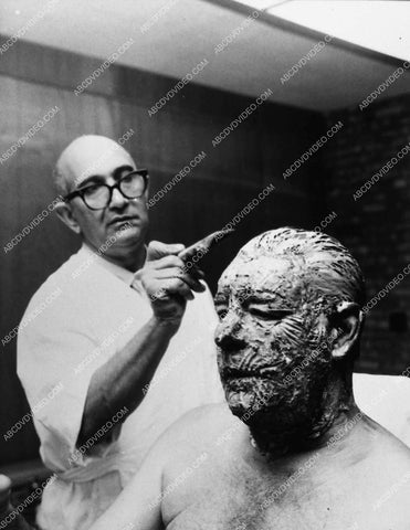 Lon Chaney Jr gets Wolf Man makeup for TV Route 66 1625-13