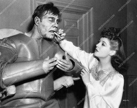 Jack Pierce does makeup for Lon Chaney Jr film Man Made Monster 1625-33