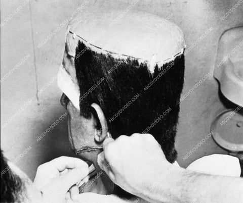 Boris Karloff taking it easy on set film Son of Frankenstein 1630-14