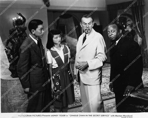 Sidney Toler Benson Fong Mantan Moreland Marianne Quon film Charlie Chan in the Secret Service 1685-06