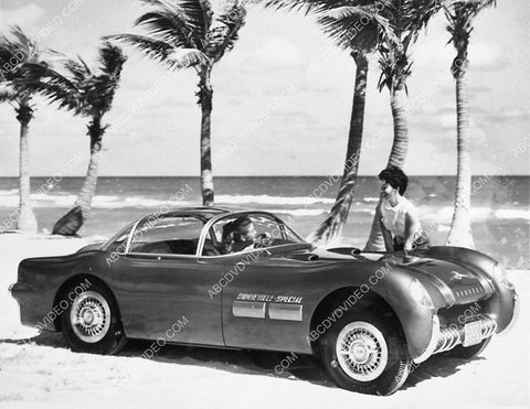 two cute girls w new 1953 Pontiac Bonneville Special automobile 1721-23