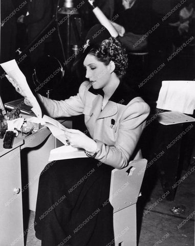 candid Norma Shearer doing work behind the scenes MGM Studios 1733-02