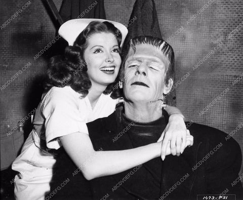 Jane Adams Glenn Strange candid behind the scenes House of Dracula 1735-19
