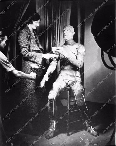 Jack Pierce makeup for Boris Karloff The Mummy behind the scenes 1804-34