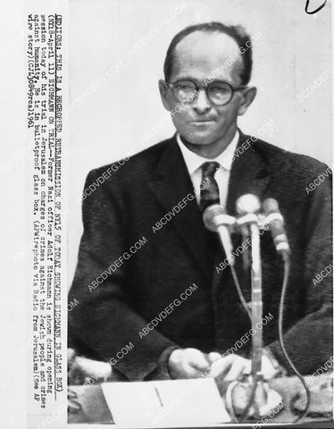 news photo Nazi war criminal Adolf Eichmann on trial 1827-08