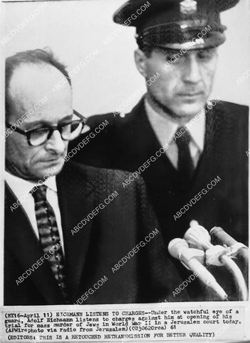 news photo Nazi war criminal Adolf Eichmann on trial 1827-10