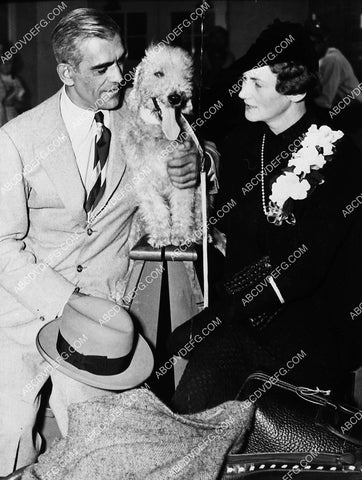 Boris Karloff and wife w their show dog 1848-26