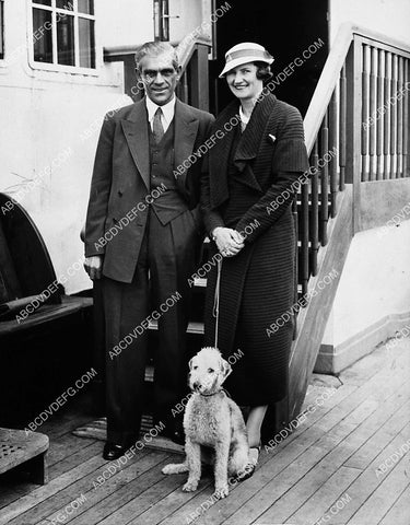 Boris Karloff and wife w their show dog 1848-29