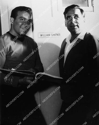 William Shatner outside his dressing room wthe script TV Star Trek 1905-05