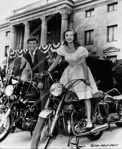 Bobby Rydell Ann-Margret ready for motorcycle ride film Bye Bye Birdie 1908-36