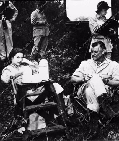 Clark Gable taking a break behind the scenes Mogambo 1910-37