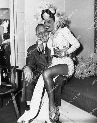 candid Carmen Miranda in her dressing room w friend 1921-10