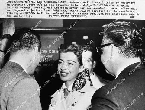 news photo Gail Russell arrested for drunk driving 1939-33