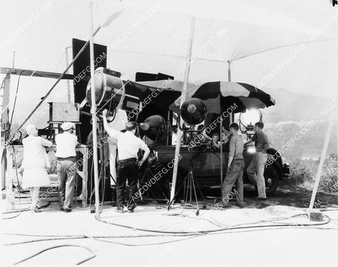 Marion Davies behind scenes w cast and crew automobile shoot silent film Not So Dumb 1940-22