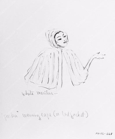 wardrobe sketch Paramount film Carole Lombard maybe 1980-03