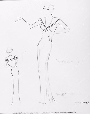 wedding gown wardrobe sketch unknown film 1980-20