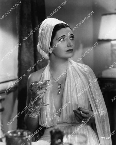 Kay Francis w martini and cigarette film Stolen Holiday 1982-12