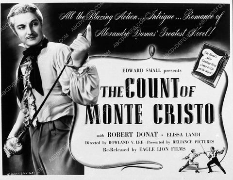 ad slick Robert Donat film The Count of Monte Cristo 1983-02