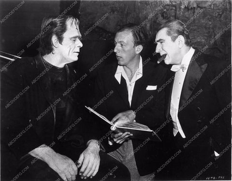 candid Bela Lugosi Glenn Strange A&C Meet Frankenstein behind the scenes 2037-36