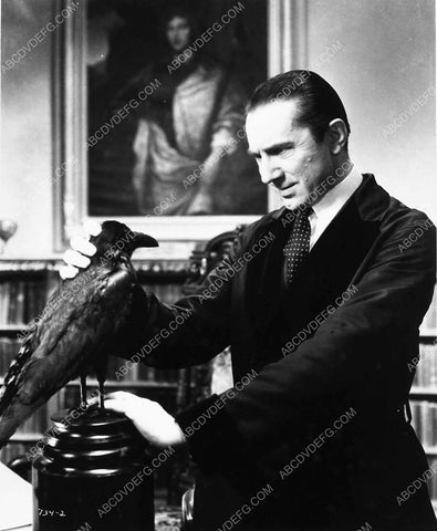 Bela Lugosi petting the bird film The Raven 2041-15