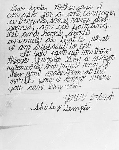 Shirley Temple writes a hopeful letter to Santa Claus 2041-29