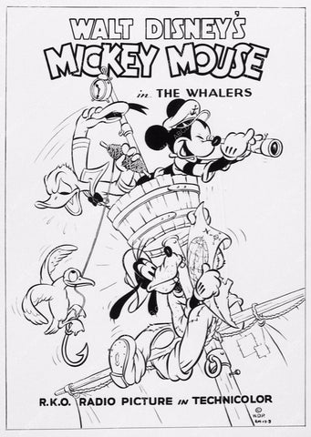 ad slick Walt Disney Mickey Mouse The Whalers 2046-24