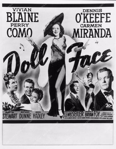 ad slick Carmen Miranda Vivian Blaine Doll Face 2051-02