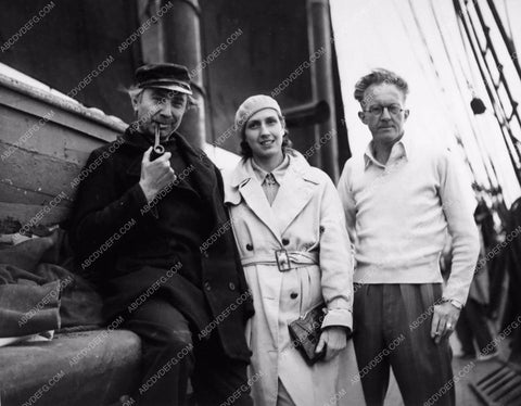 Bela Lugosi and wife Lillian on set of Phantom Ship 2082-23