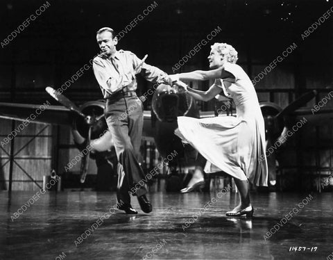 Betty Hutton Fred Astaire dancing in the airplane hangar film Let's Dance 2093b-10
